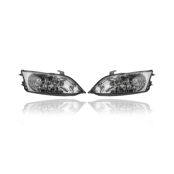Headlight Assembly - Compatible/Replacement for '97-01 Lexus ES300 Without HID - Pair, Left Driver + Right Passenger Set - 8111033300, 8115033290