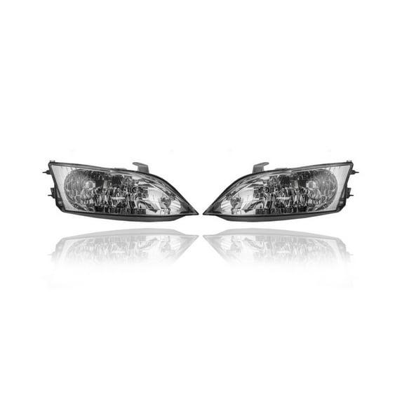 Headlight Assembly - Compatible/Replacement for '97-01 Lexus ES300 Without HID - Pair, Left Driver + Right Passenger Set - 8111033300, 8115033290