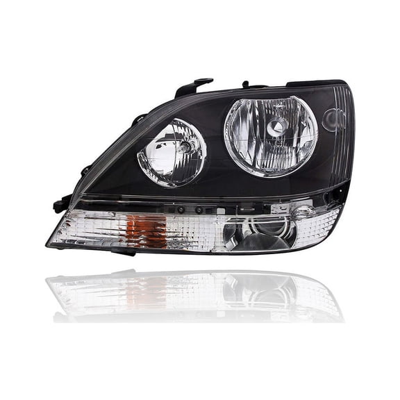 Headlight Assembly - Compatible/Replacement for '99-00 Lexus RX300 - Black Bezel Without High-Density - Left Hand - Driver - 8115048031