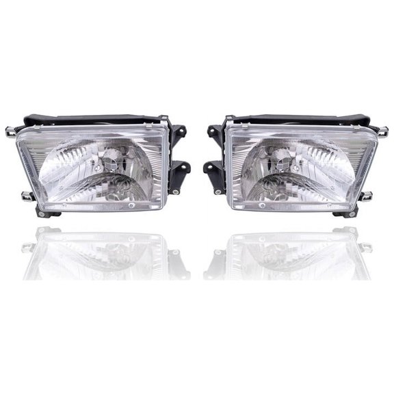 Headlight Assembly - Compatible/Replacement for '99-02 Toyota 4Runner - Pair, Left Driver + Right Passenger Set - 8111035320, 8115035300 - CAPA