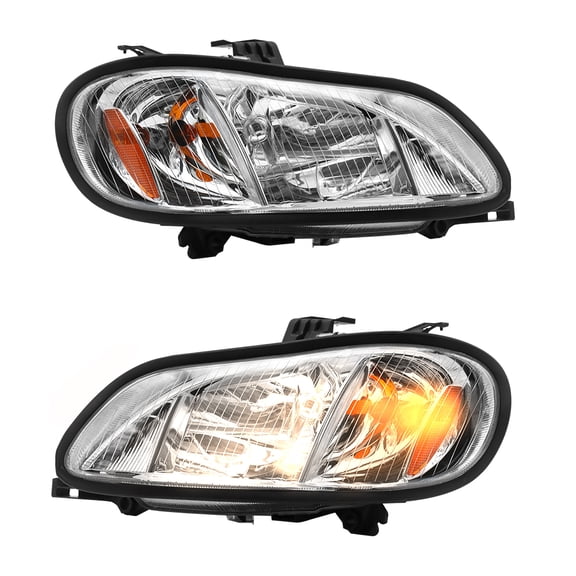 Headlight Assembly Compatible With Freightliner M2 2004-2013 Chrome Driver Side