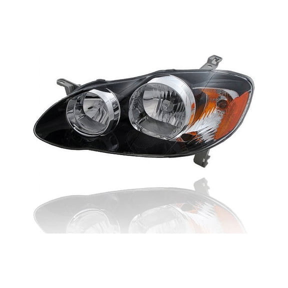 Headlight Assembly - Cooling Direct Compatible/Replacement for '05-08 Toyota Corolla S/XRS (North American Built) Black Interior - Left Hand - Driver - 8115002360 - CAPA