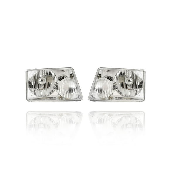 Headlight Assembly - Cooling Direct Fit/For 01-11 Ford Ranger Pickup - Pair, Left and Right Set - 6L5Z13008AA, 6L5Z13008BA