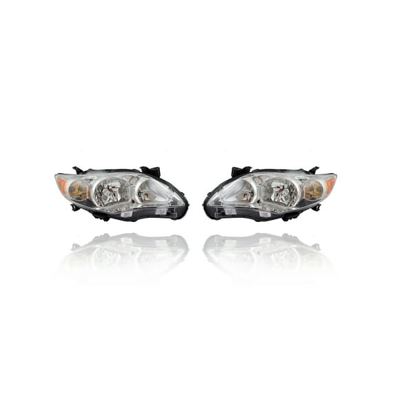 Headlight Assembly - Cooling Direct Fit/For 09-10 Toyota Corolla-Base/CE/LE/XLE USA Build - Both Pair Left Driver Right Passenger (CAPA-Certified) - 8111002670, 8115002670