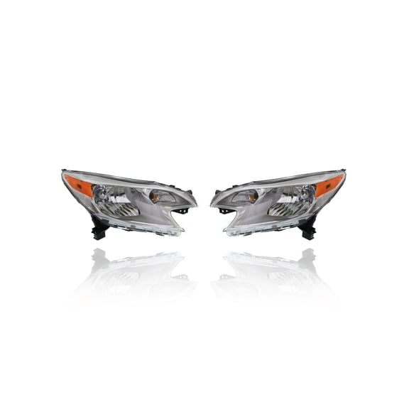 Headlight Assembly - Cooling Direct Fit/For 14-16 Nissan Versa Note S/S-Plus/SL/SV - Left Driver + Right Passenger, Set Pair Both, NSF Certified