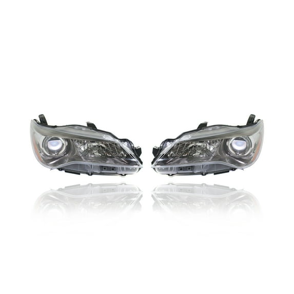 Headlight Assembly - Cooling Direct Fit/For 15-17 Toyota Camry/Camry-Hybrid SE/XSE - Pair Both Left and Right Set, Halogen Type, NSF Certified - 8111006C70, 8115006C70