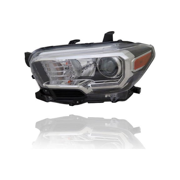 Headlight Assembly - Cooling Direct Fit/For 16-23 Toyota Tacoma-TRD-Sport/Offroad/Limited - Black Bezel, LED Daytime Running Light, Halogen Foglamp - CAPA - Left Hand - Driver - 8115004270