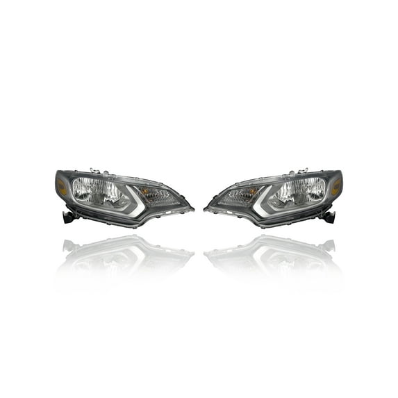 Headlight Assembly - Cooling Direct Fit/For 33100T5AA01, 33150T5AA01 15-17 Honda Fit - Pair Left Driver + Right Passenger Set, NSF