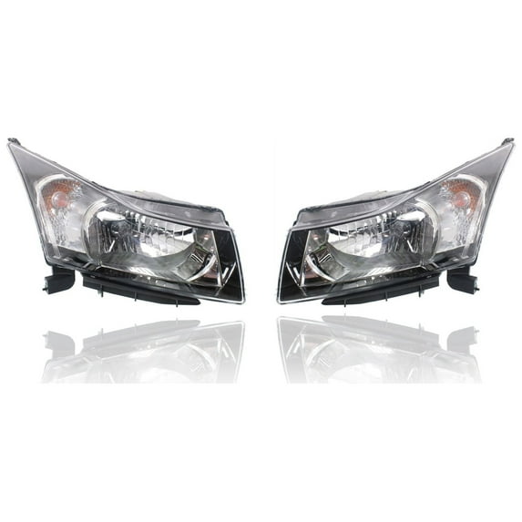 Headlight Assembly - Cooling Direct Fit/For 95291964; 95291963 12-15 Chevrolet Cruze ('12-2nd Design), 16-16 Cruze Limited - Pair Left Driver + Right Passenger Set - CAPA Certified