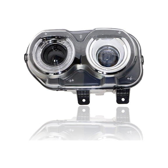 Headlight Assembly - Cooling Direct Fit/For CH2502267 15-22 Dodge Challenger - Left Hand - Driver, Halogen, Without Illumination, NSF Fits select: 2019-2020 DODGE CHALLENGER SXT