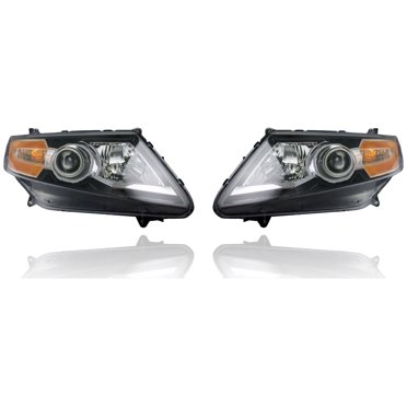 Uzooka Halogen Headlights Set Pair For 2014-2017 Honda Odyssey – Black Bezel, DOT/SAE