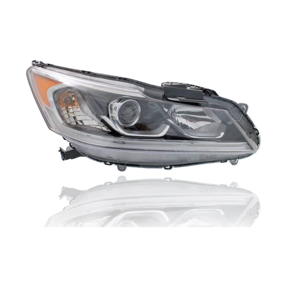Headlight Assembly - Cooling Direct Fit/For HO2503169 16-17 Honda Accord-Sedan EX/EX-L/Sport - Right Hand - Passenger, Halogen-Type With LED-Daytime Running Light, CAPA