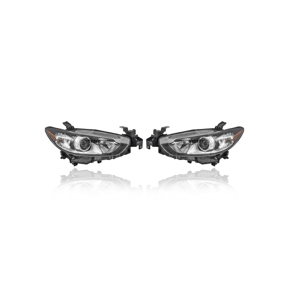Headlight Assembly - Cooling Direct Fit/For MA2519160; MA2518160 14-20 Mazda Mazda6 - Pair Left and Right Set, Halogen, CAPA