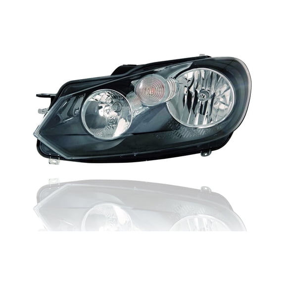 Headlight Assembly - Cooling Direct Fit/For VW2502144 10-14 VW Volkswagen Golf GTI - Left Hand - Driver, Hella-Design, Halogen
