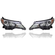 Headlight Assembly - Depo Fit/For 8113042592, 8117042592 13-15 Toyota RAV4 Japan-Build Only - Pair, Left Driver + Right Passenger Set, CAPA