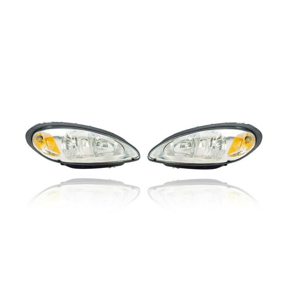 Headlight Assembly - Eagle Eye Compatible/Replacement for '01-05 Chrysler PT Cruiser - Pair, Left Driver + Right Passenger Set - 5288764AI, 5288765AI
