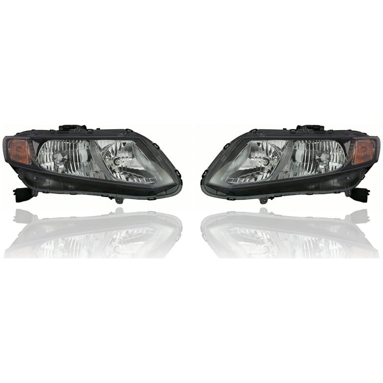 Headlight Assembly - Eagle Eye Fit/For 33100TR0A51; 33150TR0A51 13-15 Honda  Civic Sedan Hybrid, '13 Civic Coupe - NSF Certified, Pair Both Left Driver 
