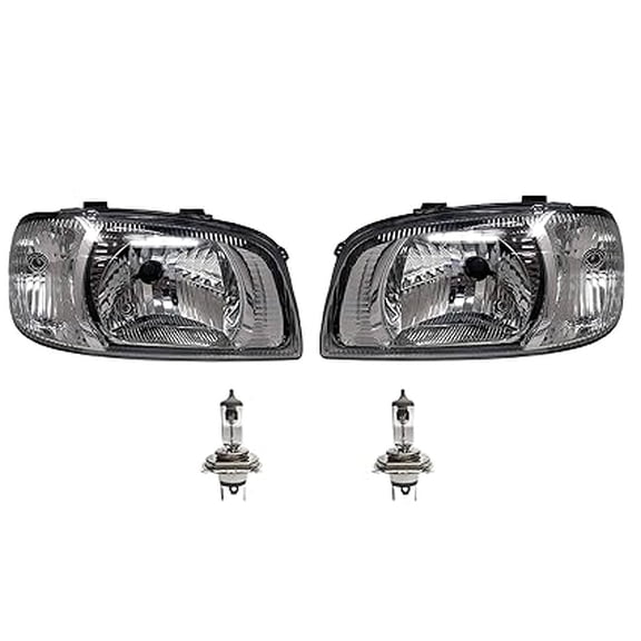 Headlight Assembly For Maruti Suzuki Alto Type 2 With Bulb (Right & Left Both Sides) 2005-2012 ( Without Adjustable Motor), Halogen
