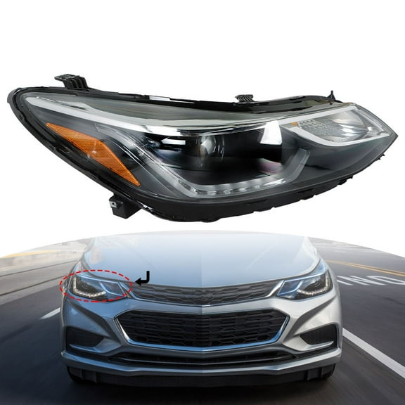 Headlight Assembly LED Headlamps Projector with DRL Right Side Replacement for 2016 2017 2018 2019 Cruze