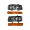 thumbnail image 1 of Headlight Assembly and Parking Light Kit 4 Piece - Compatible with 2003 - 2019 Chevy Express 2500 2004 2005 2006 2007 2008 2009 2010 2011 2012 2013 2014 2015 2016 2017 2018, 1 of 2