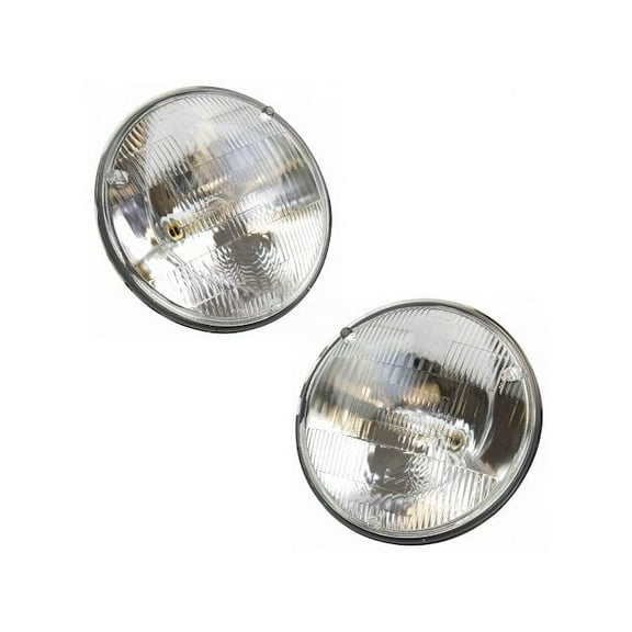 Headlight Assembly Set 2 Piece - Compatible with 1967 - 1974 Pontiac Bonneville 1968 1969 1970 1971 1972 1973