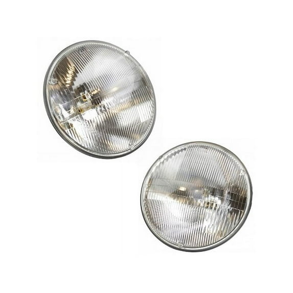 Headlight Assembly Set 2 Piece - Compatible with 1967 - 1980 Chevy C20 Suburban 1968 1969 1970 1971 1972 1973 1974 1975 1976 1977 1978 1979