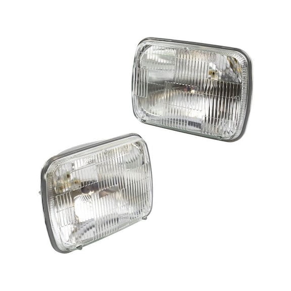 Headlight Assembly Set 2 Piece - Compatible with 1986 - 1989 Honda Accord 1987 1988