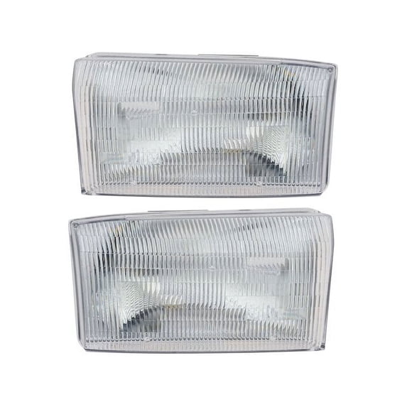 Headlight Assembly Set 2 Piece - Compatible with 1999 - 2004 Ford F-250 Super Duty 2000 2001 2002 2003
