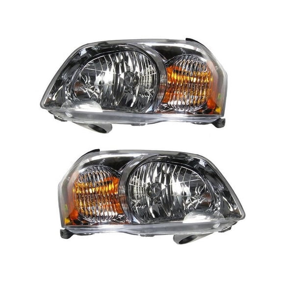 Headlight Assembly Set 2 Piece - Compatible with 2005 - 2006 Mazda Tribute