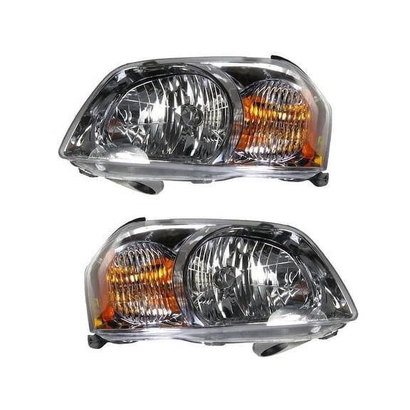 Headlight Assembly Set 2 Piece - Compatible with 2005 - 2006 Mazda Tribute