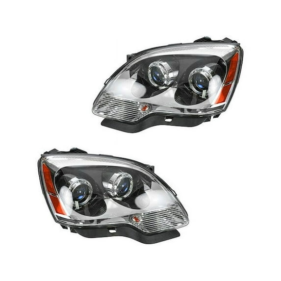 Headlight Assembly Set 2 Piece - Compatible with 2007 - 2009 GMC Acadia 2008