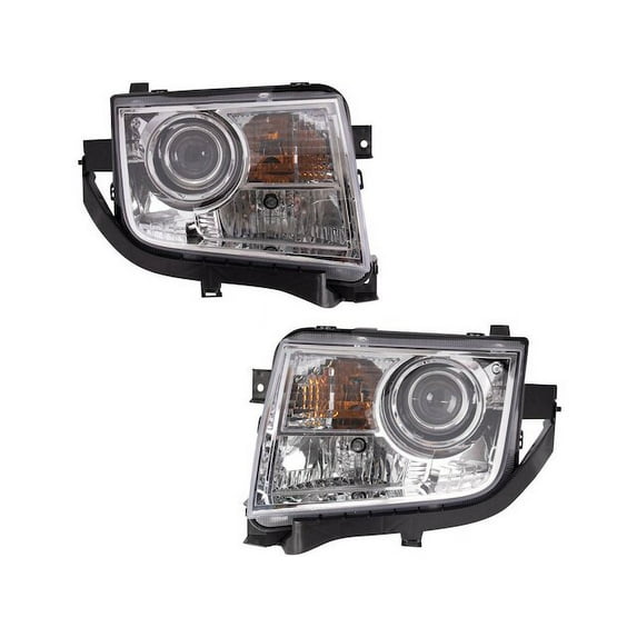 Headlight Assembly Set 2 Piece - Compatible with 2007 - 2010 Lincoln MKX 2008 2009