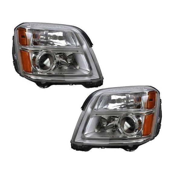 Headlight Assembly Set 2 Piece - Compatible with 2010 - 2015 GMC Terrain 2011 2012 2013 2014