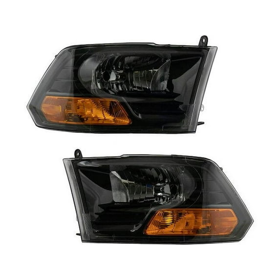 Headlight Assembly Set 2 Piece - Compatible with 2011 - 2012 Ram 3500