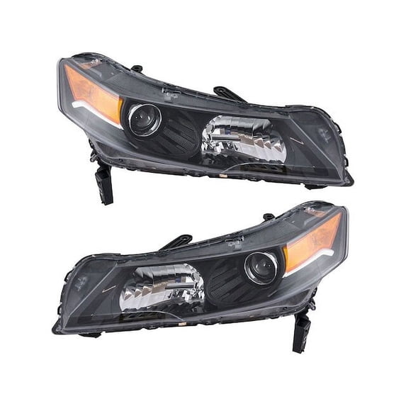 Headlight Assembly Set 2 Piece - Compatible with 2012 - 2014 Acura TL 2013