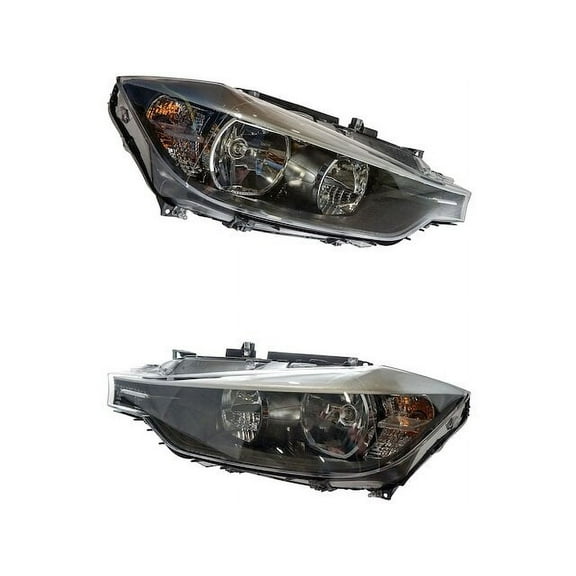 Headlight Assembly Set 2 Piece - Compatible with 2012 - 2015 BMW 328i 2013 2014