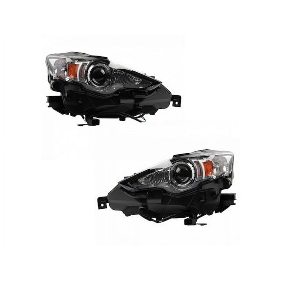Headlight Assembly Set 2 Piece - Compatible with 2014 - 2016 IS350 Sedan 2015