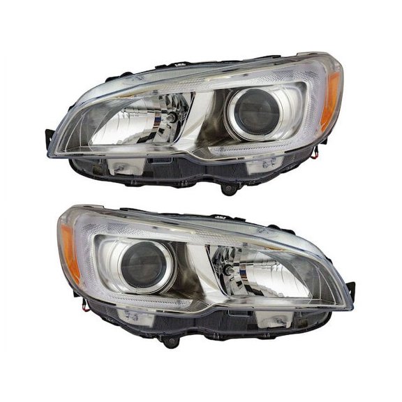 Headlight Assembly Set 2 Piece - Compatible with 2015 - 2020 Subaru WRX STI 2016 2017 2018 2019
