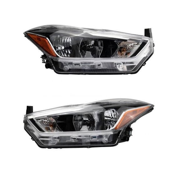 Headlight Assembly Set 2 Piece - Compatible with 2018 - 2019 Nissan Kicks