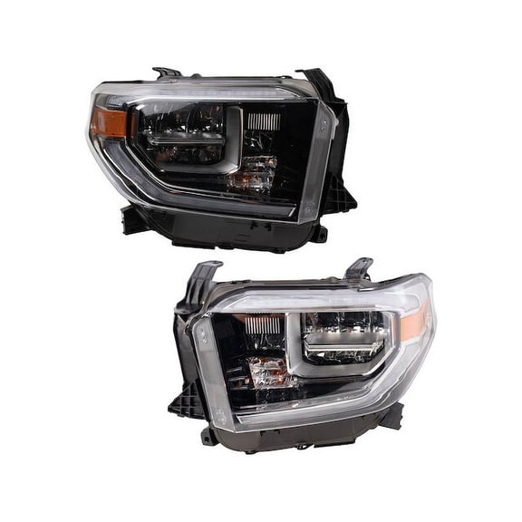 Headlight Assembly Set 2 Piece - Compatible with 2018 Toyota Tundra