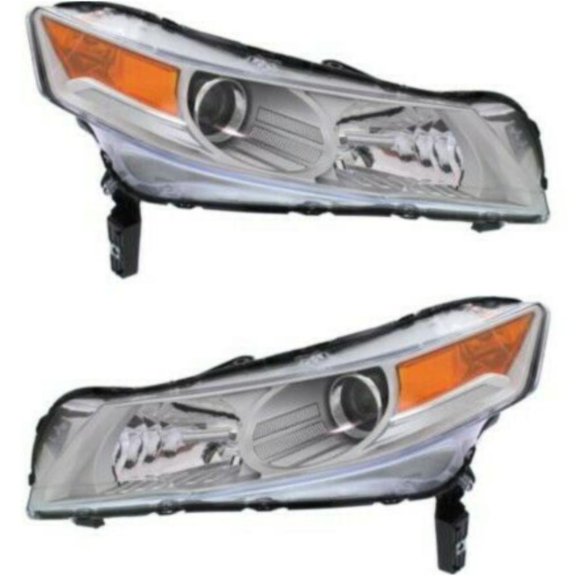 Headlight Assembly Set - Clear Lens Pair Without Bulbs - Left and Right Complete Kit