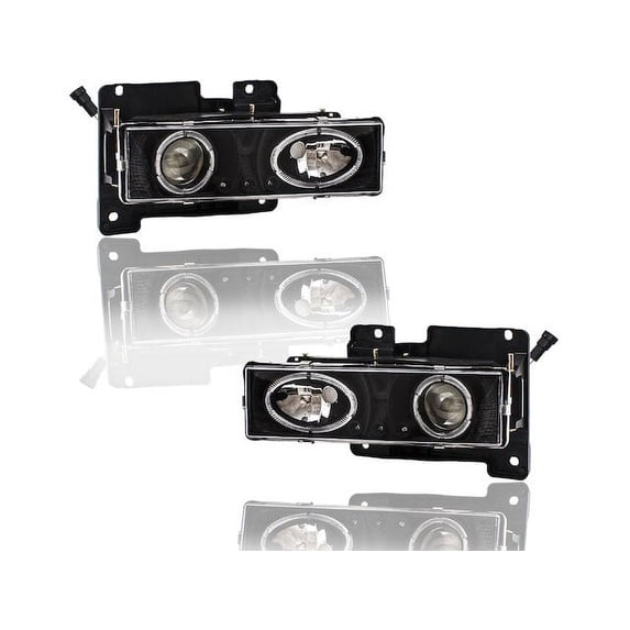 Headlight Assembly Set - Compatible with 1992 - 1999 GMC K1500 Suburban 1993 1994 1995 1996 1997 1998