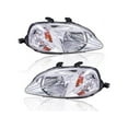 thumbnail image 1 of Headlight Assembly Set - Compatible with 1999 - 2000 Honda Civic, 1 of 2