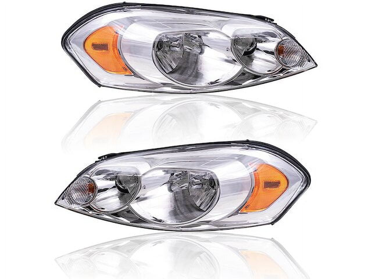 Headlight Assembly Set Compatible with 2006 2013 Chevy Impala Sedan