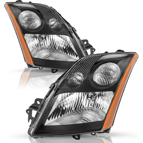 Headlight Assembly Set for 2007 2008 2009 Nissan Sentra 4-Door Replacement Halogen Headlamp Driver and Passenger Side