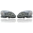 thumbnail image 1 of Headlight Assembly - TYC Compatible/Replacement for '08-11 Mercedes-Benz C-Class - Halogen Chrome Interior Bezel - Pair, Left Driver + Right Passenger Set - 204906560380, 2049065503 - CAPA, 1 of 4