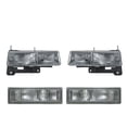 thumbnail image 1 of Headlight Assembly and Parking Light Kit 4 Piece - Compatible with 1990 - 1993 Chevy C3500 1991 1992, 1 of 2