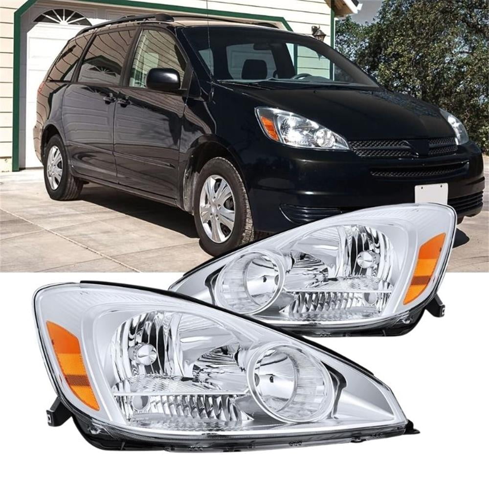 Headlight Assembly for 2004-2005 Toyota Sienna Headlights with Chrome ...
