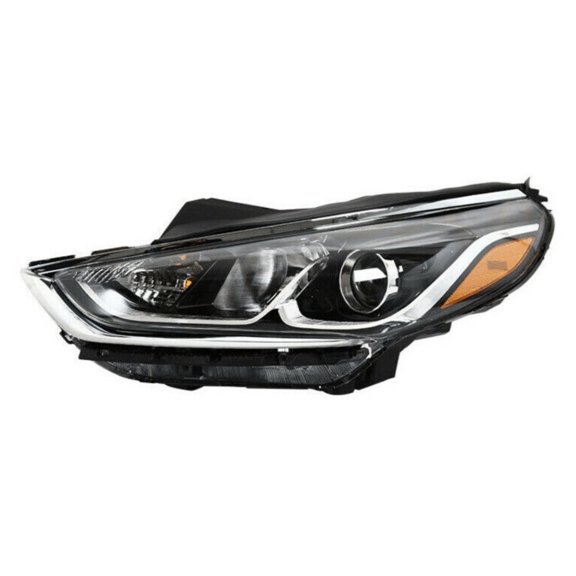 Headlight Assembly with Bulbs - Chrome Crystal Housing - Driver Side Front Left Position