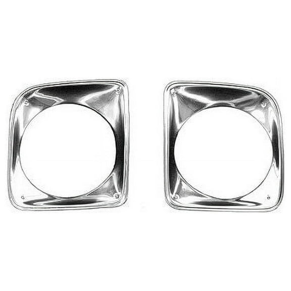 Headlight Bezel - Set of 2 - Compatible with 1967 - 1968 Chevy C10 Pickup